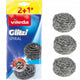 Vileda glitzi espiral serie de acero inoxidable - esponja de limpieza de acero inoxidable - 3 piezas - duradera