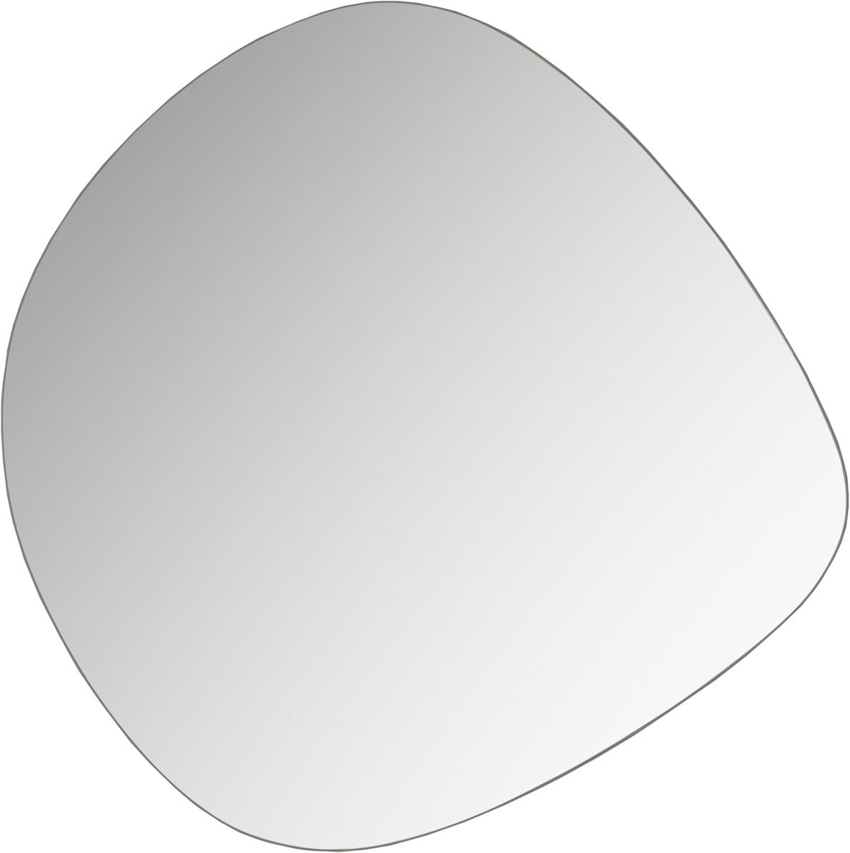 Woood philou spiegel - glas metaal - zwart - 60x59x0,5