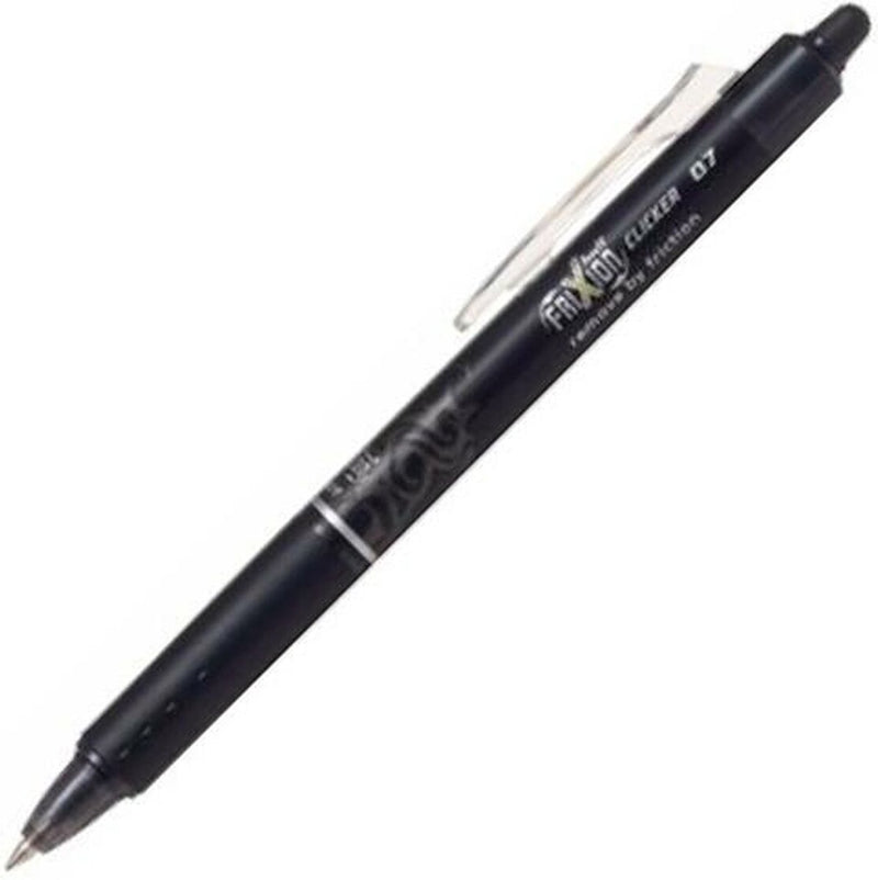 Penna a sfera Pilot Frixion clicker 0,7 mm - scatola da 12 pezzi - nera