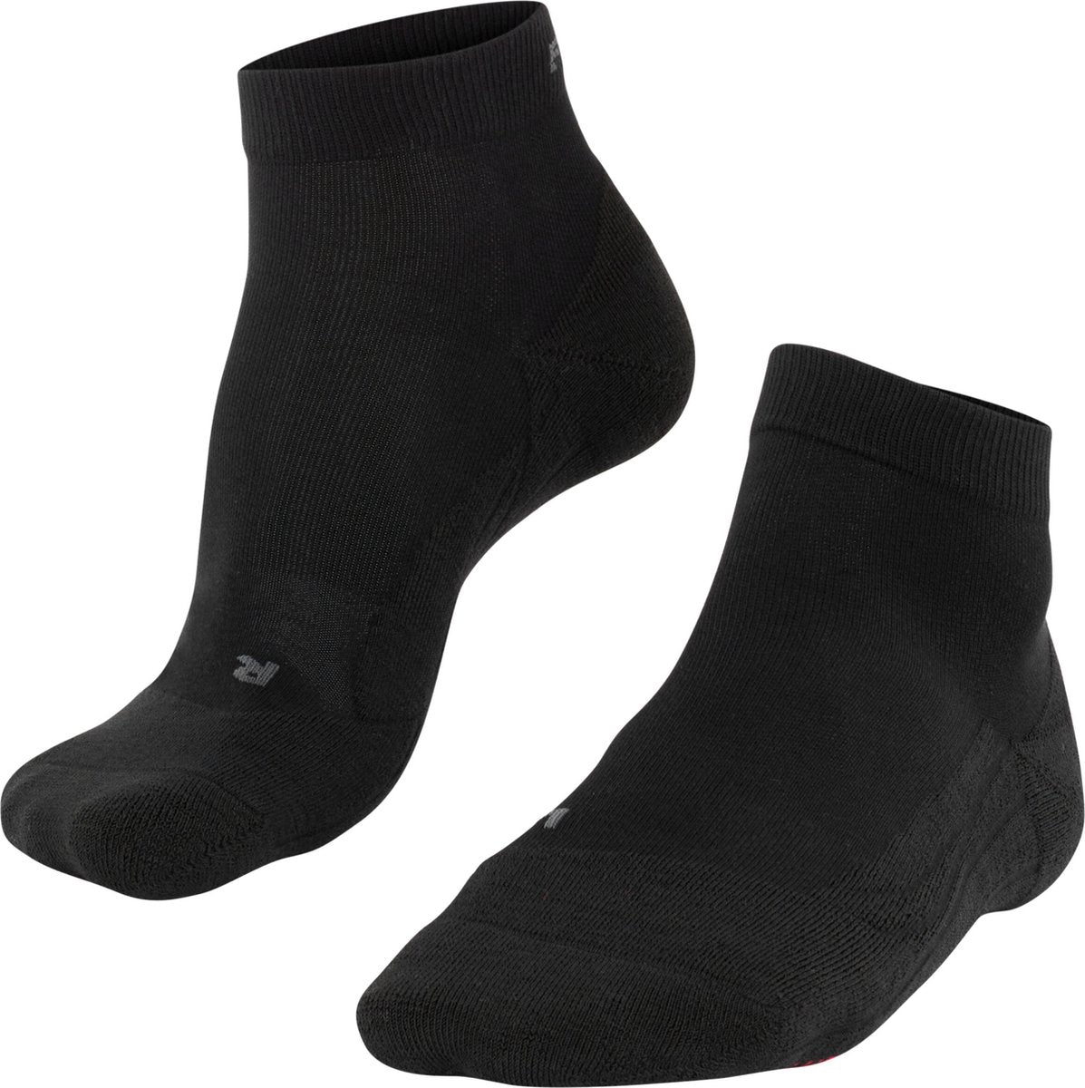 Falke go2 calcetines de golf cortos anti-ampollas de algodón material funcional hombres negro - talla 46-48