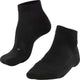 Falke go2 calcetines de golf cortos anti-ampollas de algodón material funcional hombres negro - talla 46-48