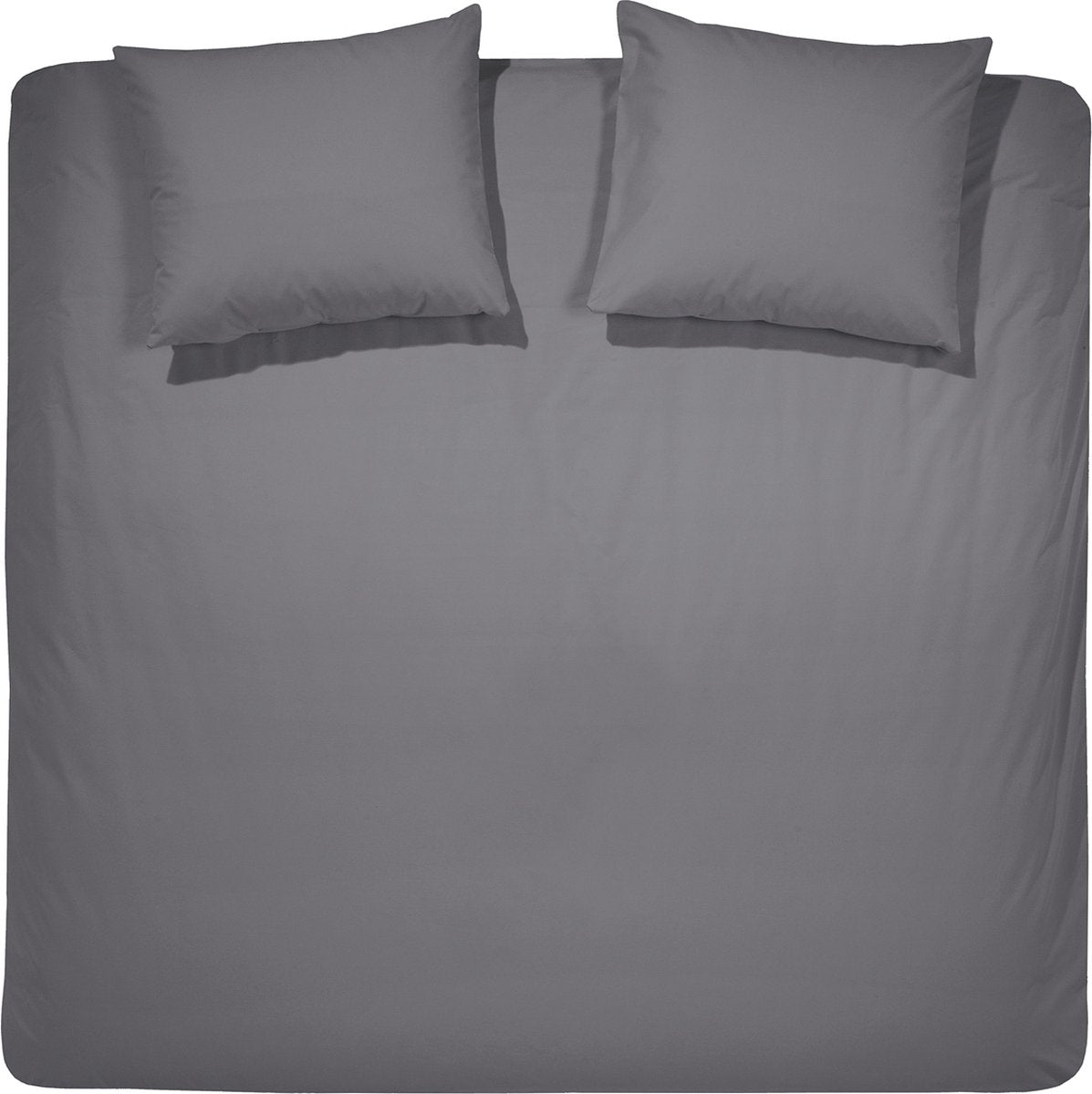 Set copripiumino 2 persone Cenerentola mattina 200x200 cm flanella antracite + 2 federe 60x70