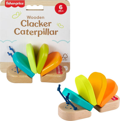 Oruga sonajero de madera fisher-price