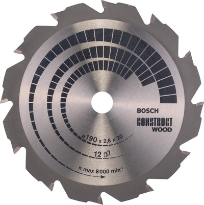 Bosch cirkzb constr. madera 190x20 16x2.6 12t fwf