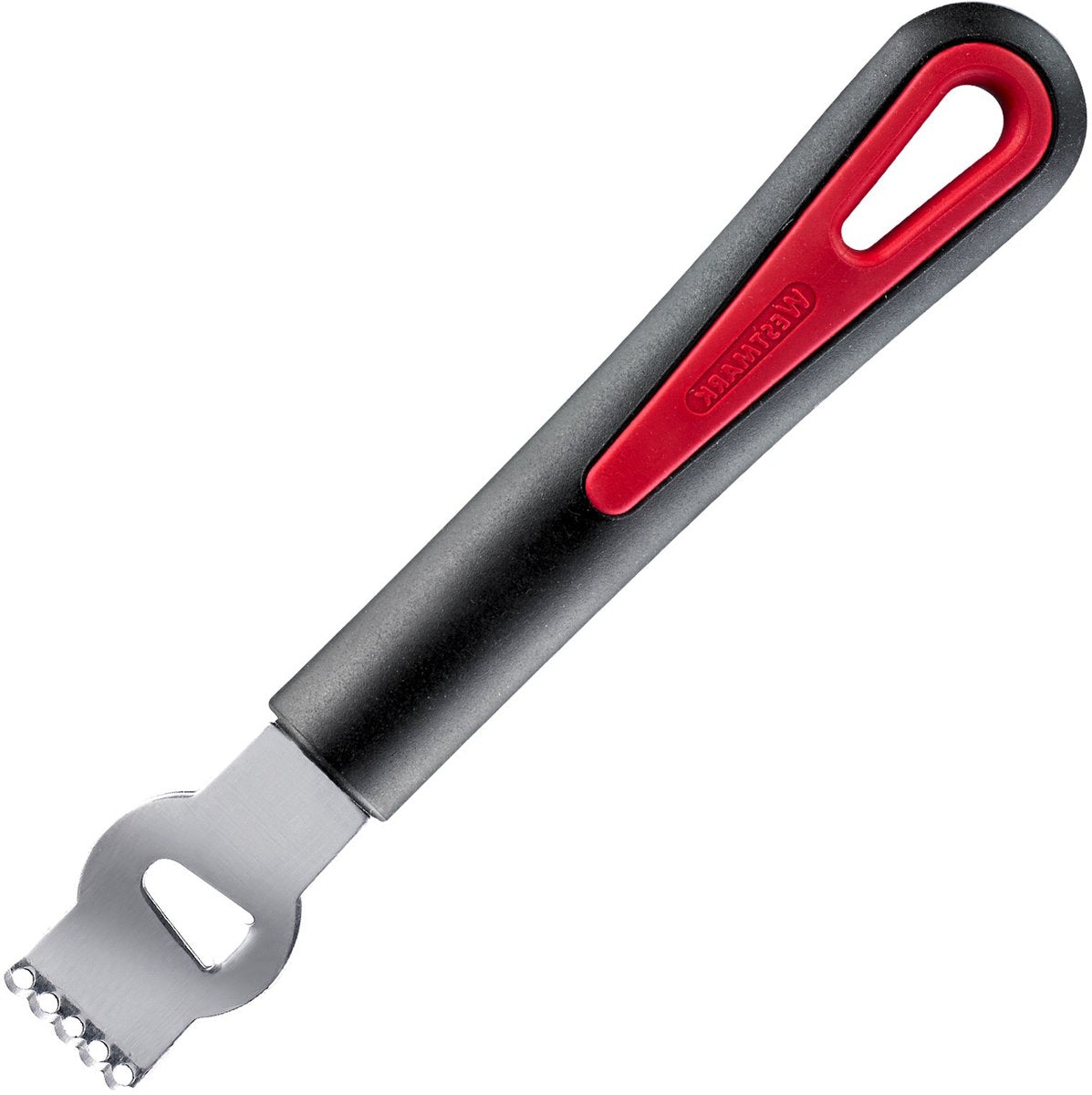 Westmark estrattore di limone con coltello scanalato, lunghezza: 16,5 cm, plastica in acciaio inossidabile, Gallant, nero rosso, 29302270