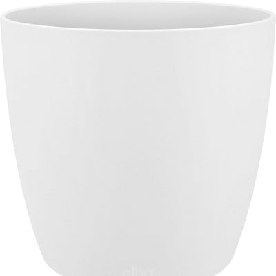 Elho brussels rond 25 - bloempot voor binnen - 100% gerecycled plastic - ø 24.3 x h 23.2 cm - wit