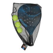 Adrenix padelset racket met 3 ballen - blauw - afbeelding 2