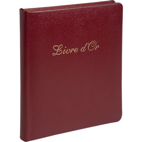 Guestbook exacompta 4715e cartoncino rosso, pelle