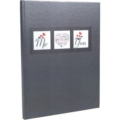 Libro de visitas exacompta 47681e cartón negro, papel