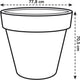 Elho pure round 80 - macetero grande para interior y exterior - de plástico reciclado - ø 77,0 x h 70,0 cm - lino blanco
