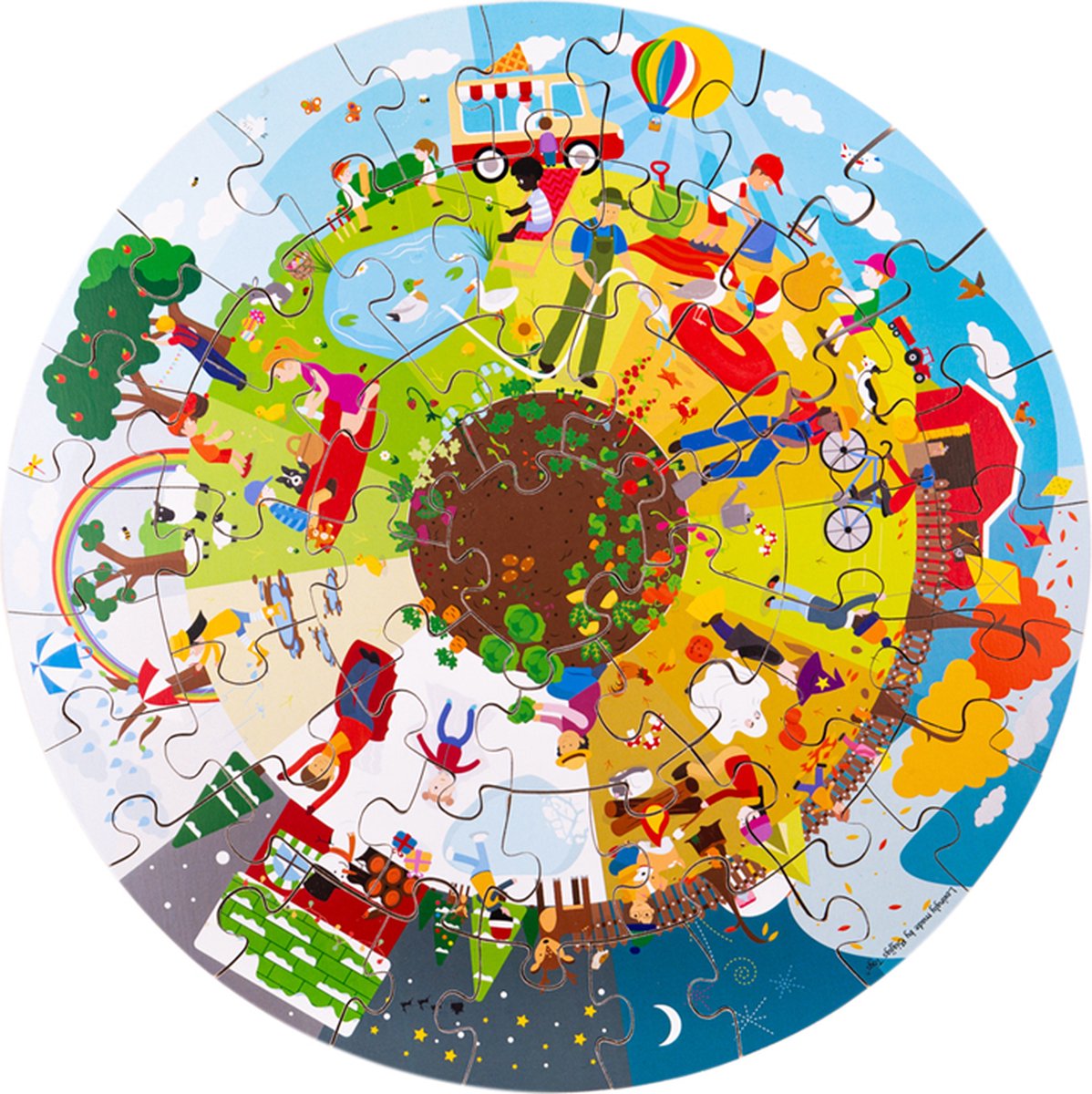 Bigjigs puzzle 4 stagioni intorno a 2+jr