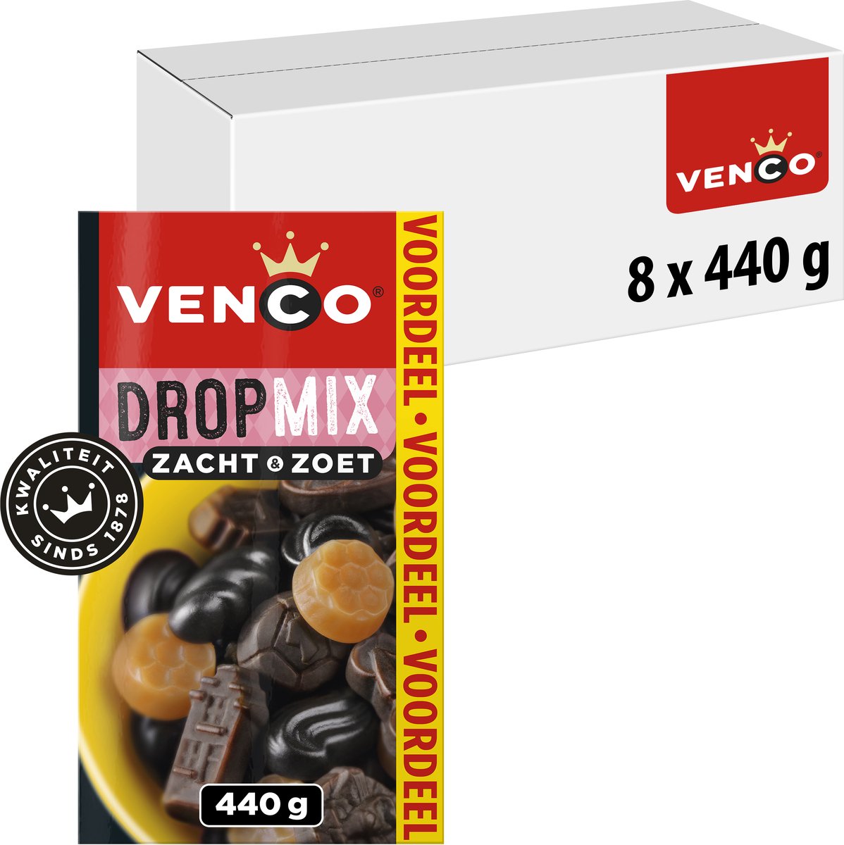 Venco - dropmix zacht zoet - drop - 8x440g