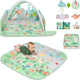 Lionelo inga multicolor – multifunctionele speelmat met bogen – speelkleed speelhek – 7 sensorische speeltjes – baby ontwikkeling motoriek