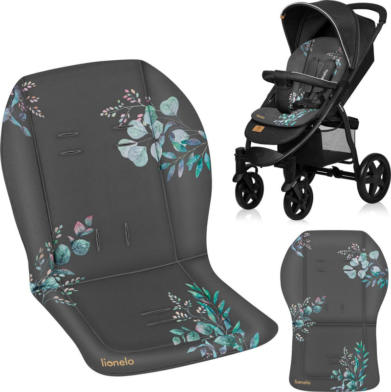 Fodera per sedile Lionelo - inserto cuscino universale per passeggino - design fronte-retro - tessuto idrorepellente - vestibilità flessibile - lavabile - piacevolmente morbida - momenti d'oro