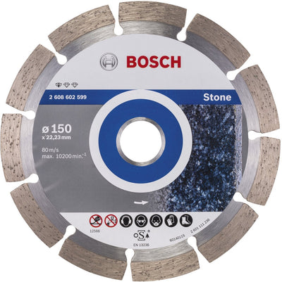 Bosch - Disco da taglio diamantato standard per pietra 150 x 22,23 x 2 x 10 mm