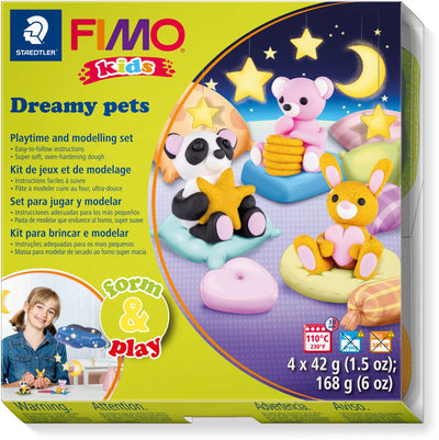 Fimo kids 8034 - pasta da modellare indurente in forno - forma set da gioco animali da sogno
