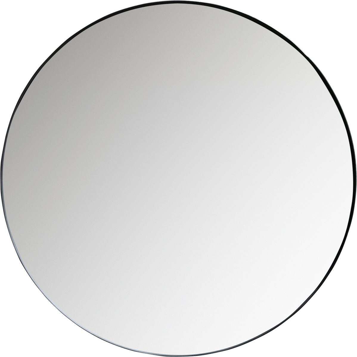Woood doutzen spiegel - metaal - zwart - 115x115x5