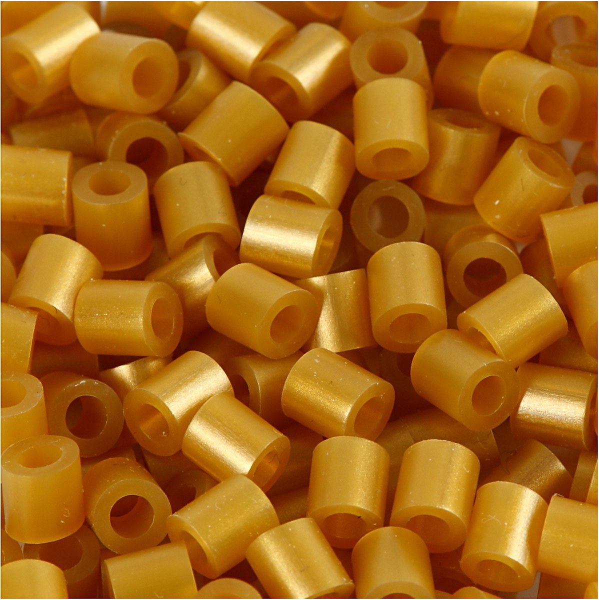 Perline termoadesive Nabbi, misura 5x5 mm, misura buco 2,5 mm, media, oro (32263), 1100 pezzi 1 scatola