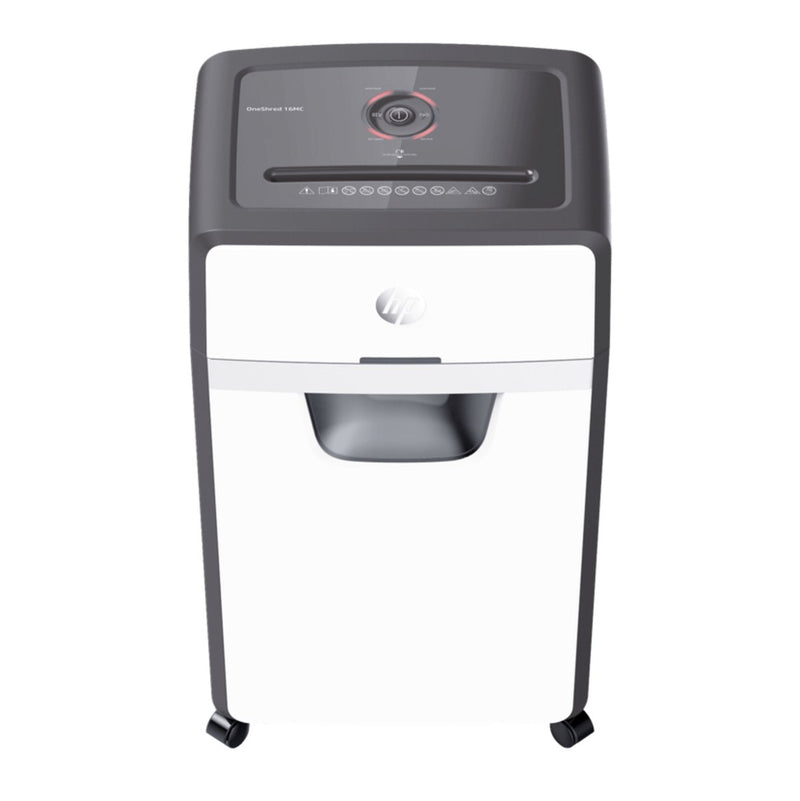 Distruggidocumenti hp oneshred 24cc - distruggidocumenti - livello di sicurezza p-4 - 24 fogli din a4 - taglio trasversale - 30 litri - professionale - uso ufficio - bianco