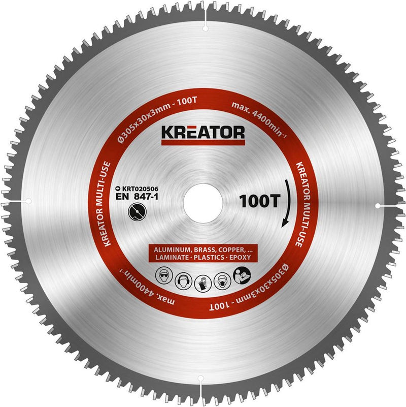 Lama per sega Kreator krt020506 legno - 305mm100t