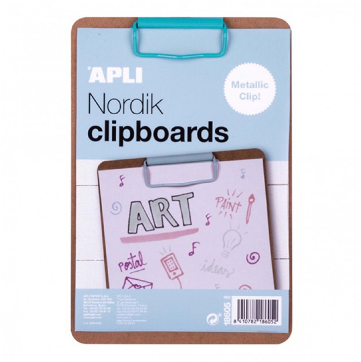 Apli Kids Appunti in legno A5 blu - Robusta lavagna per bambini.