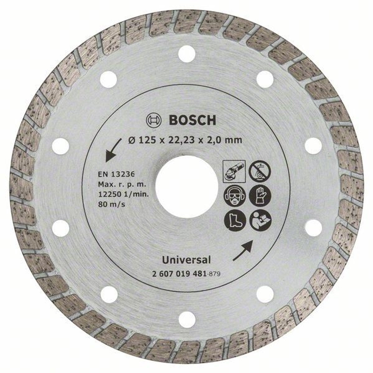 Accessori Bosch Disco da taglio diamantato turbo, 125 mm ø - 2607019481