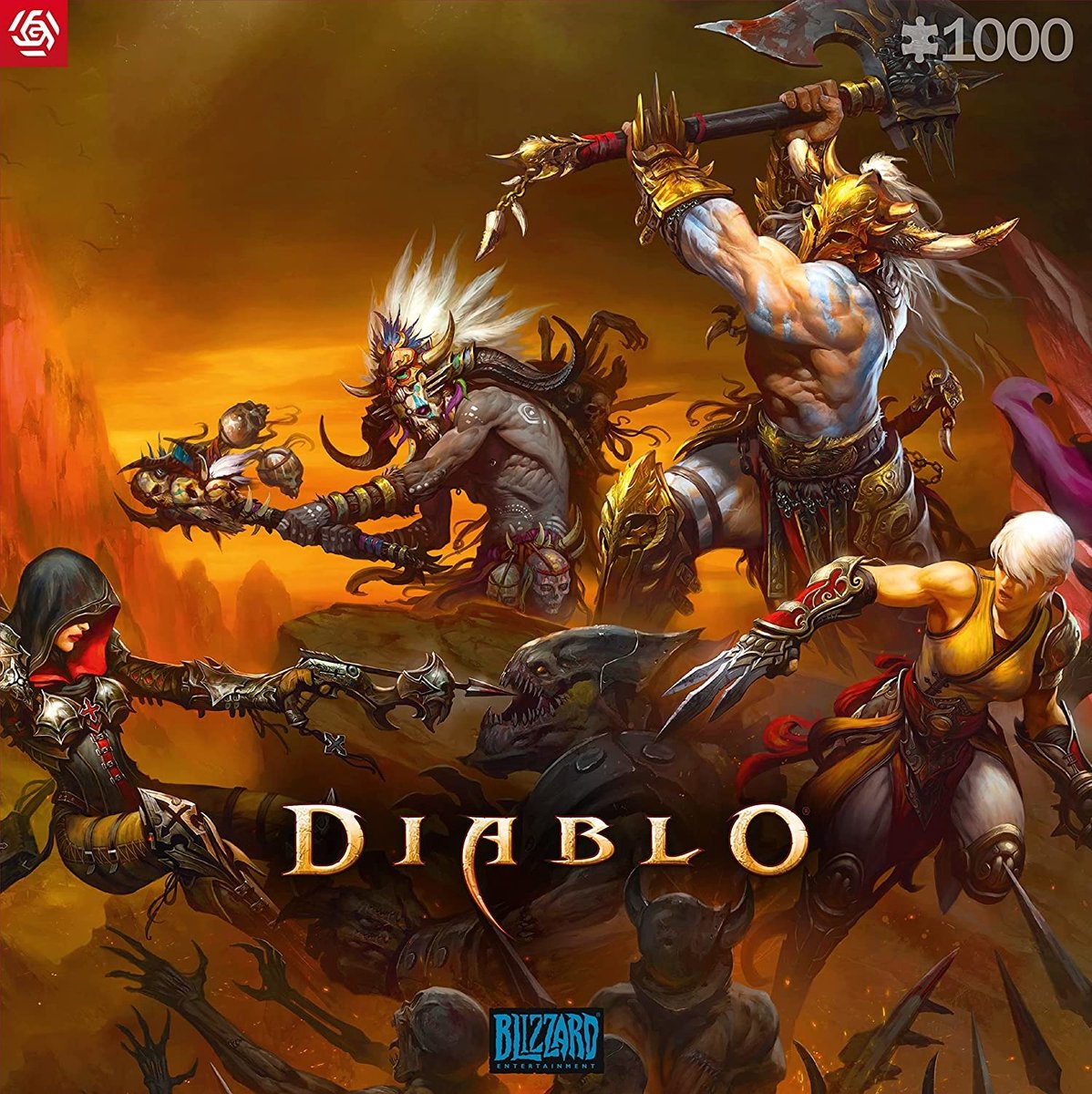 Buen botín rompecabezas de batalla de héroes de diablo (1000 piezas)