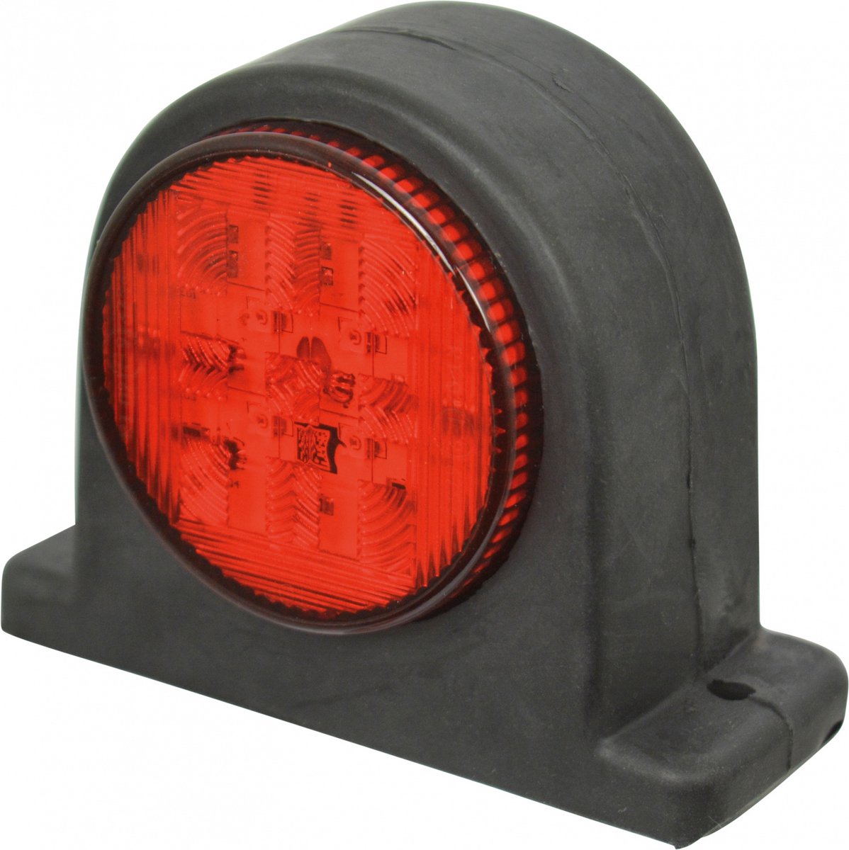 Carpoint led breedtelicht - rechts - rood wit- 10-30 volt - 8 heldere leds – rubberen behuizing - led lamp ø 50mm – kabellengte 20cm - afmeting voet 67x84 mm