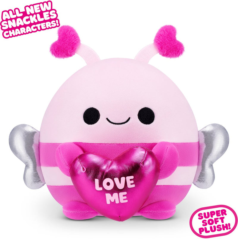 Peluche da 8 pollici Snackles Valentines Edition (calabrone con cioccolato a forma di cuore)