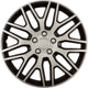 Coprimozzi Versaco dakar argento nero 14 pollici - set (4 pezzi)