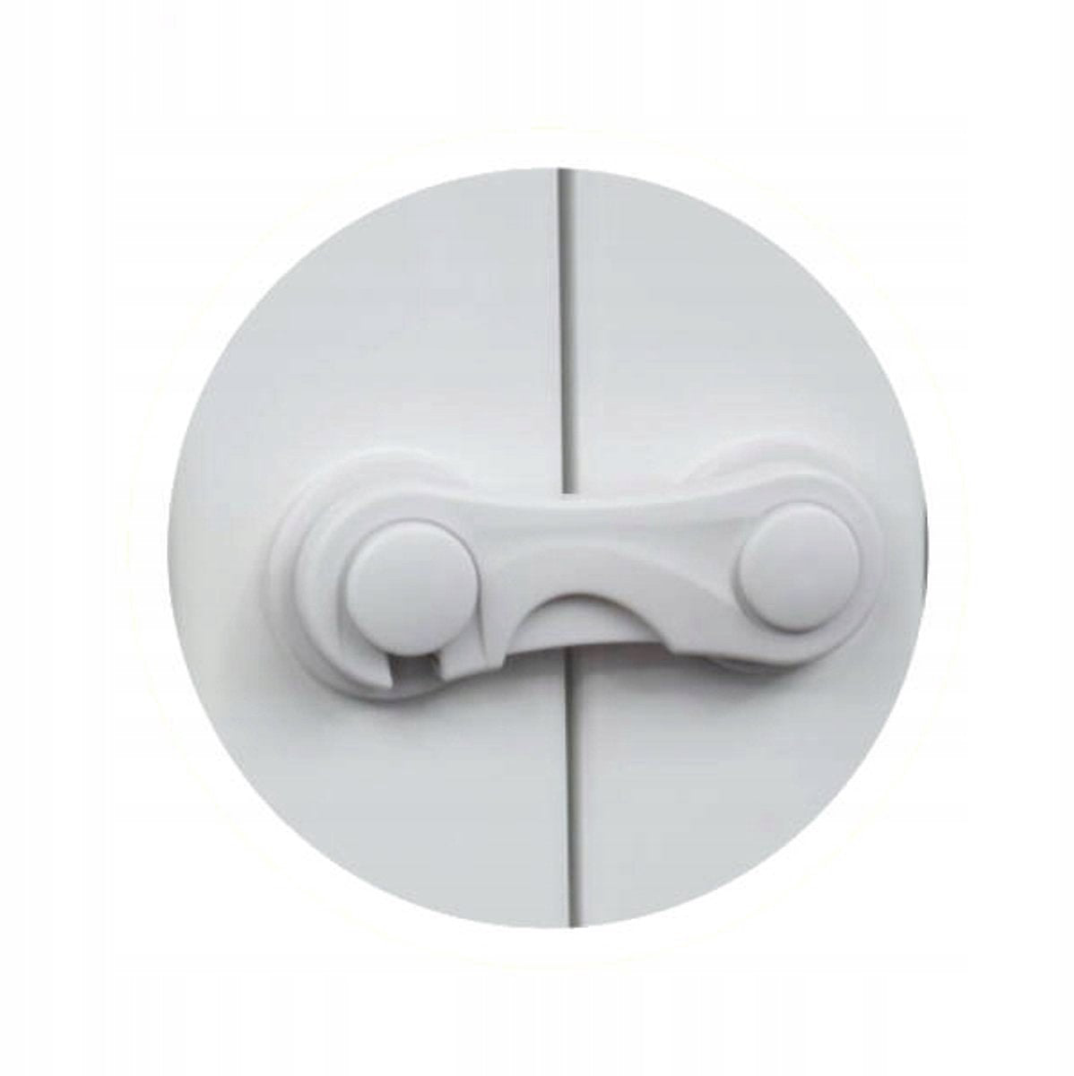 Serie Unicell - serratura di sicurezza per armadi - 2 pezzi - materiale abs - bianco