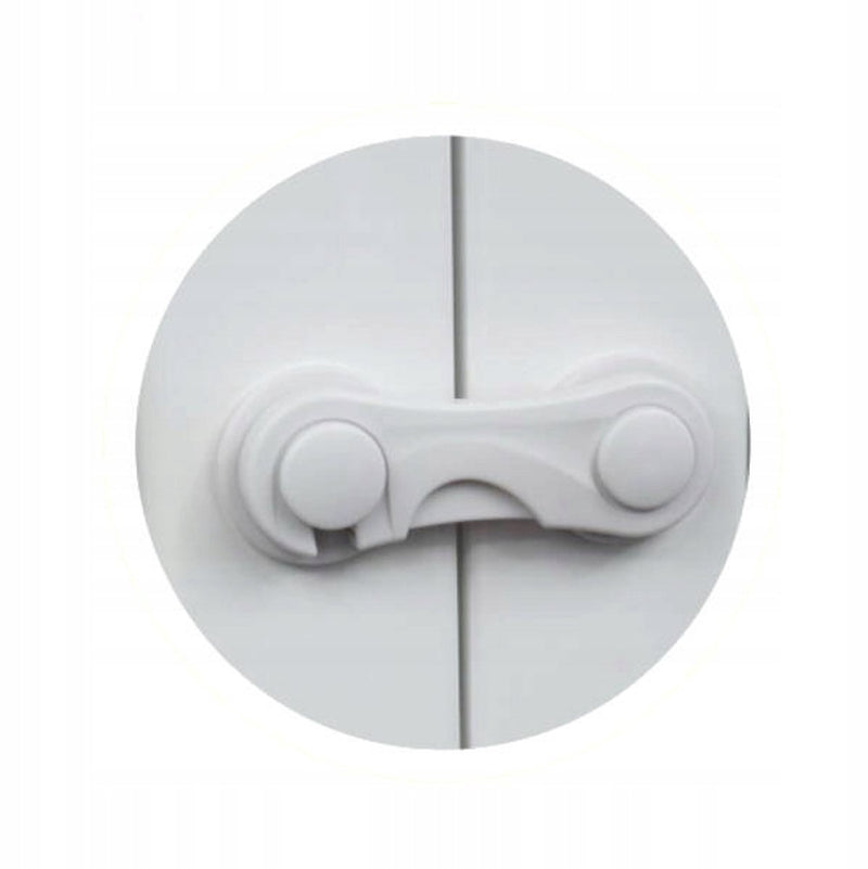 Serie Unicell - serratura di sicurezza per armadi - 2 pezzi - materiale abs - bianco