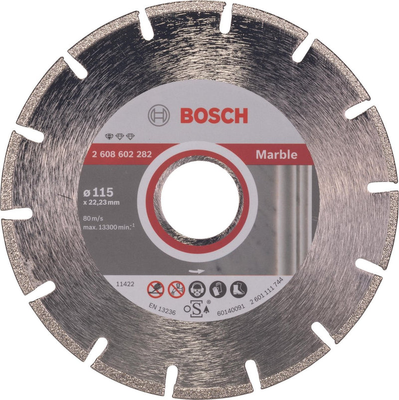 Bosch - disco de corte diamantado estándar para mármol 115 x 22,23 x 2,2 x 3 mm
