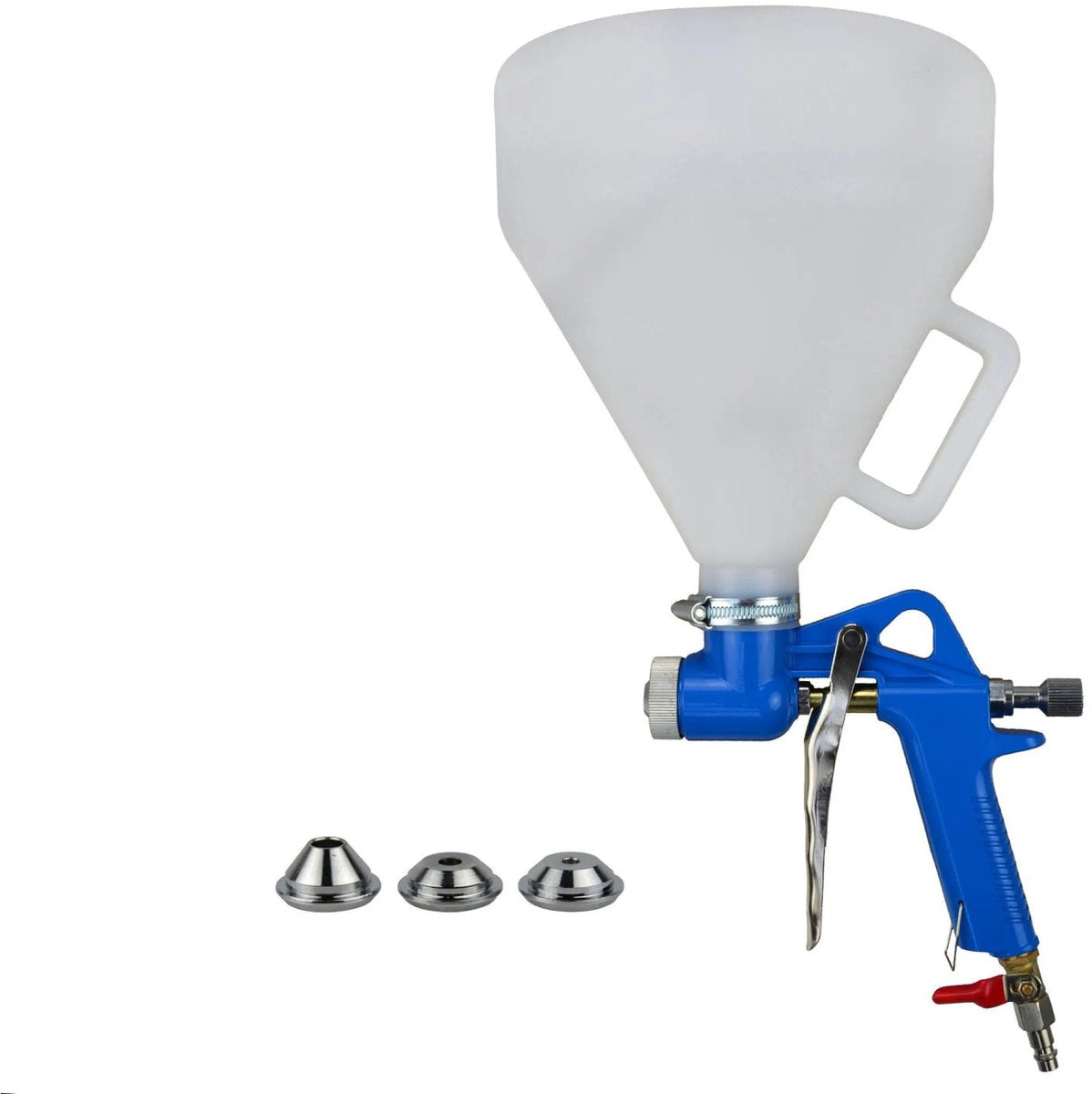 Geko air hopper spuitpistool - verstelbare nozzles - 4500 ml kunststof beker
