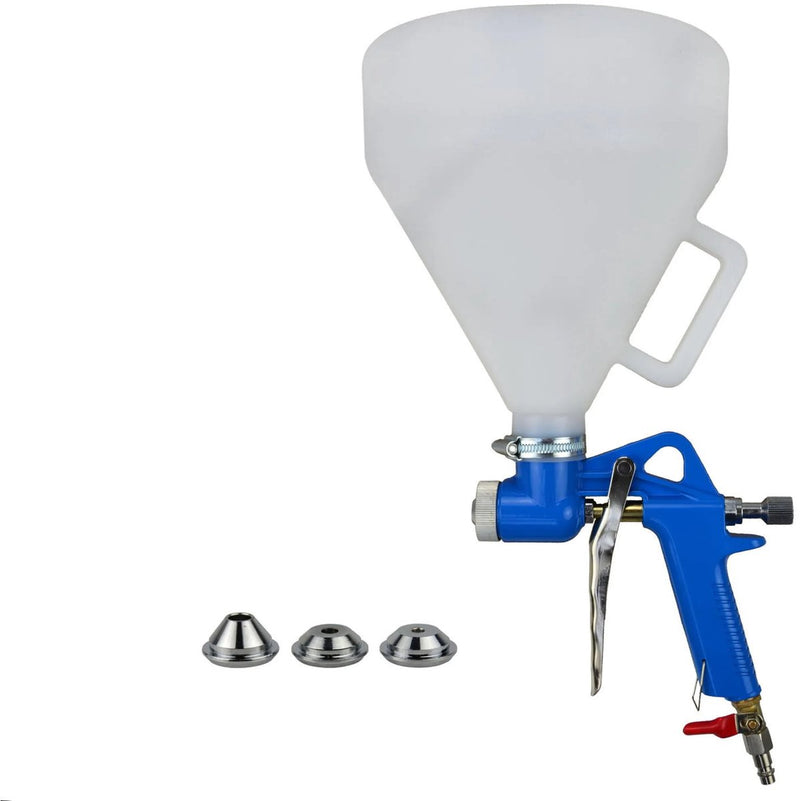 Geko air hopper spuitpistool - verstelbare nozzles - 4500 ml kunststof beker
