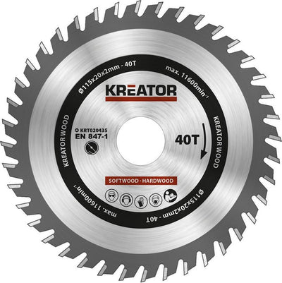 Kreator krt020436 lama per sega legno 235mm 40t