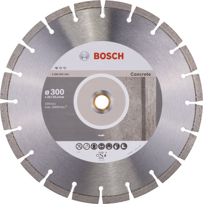 Bosch - Disco da taglio diamantato standard per cemento 300 x 20,00+25,40 x 2,8 x 10 mm
