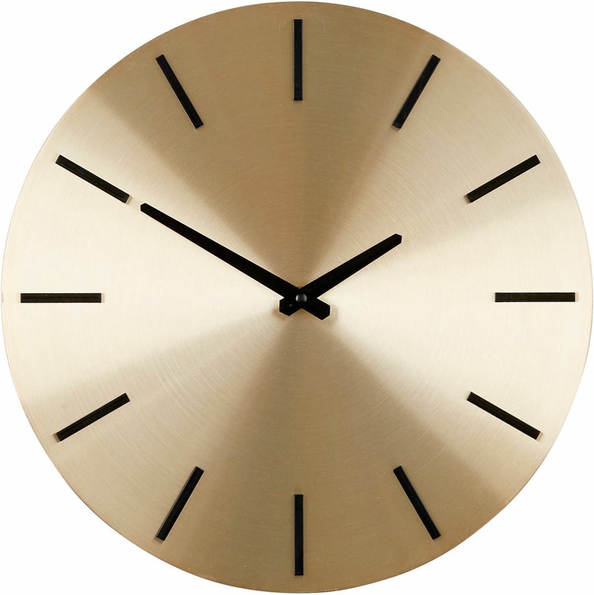 Reloj de pared con decoraciones de mica - oro negro - aluminio - d35,5 cm - reloj de pared