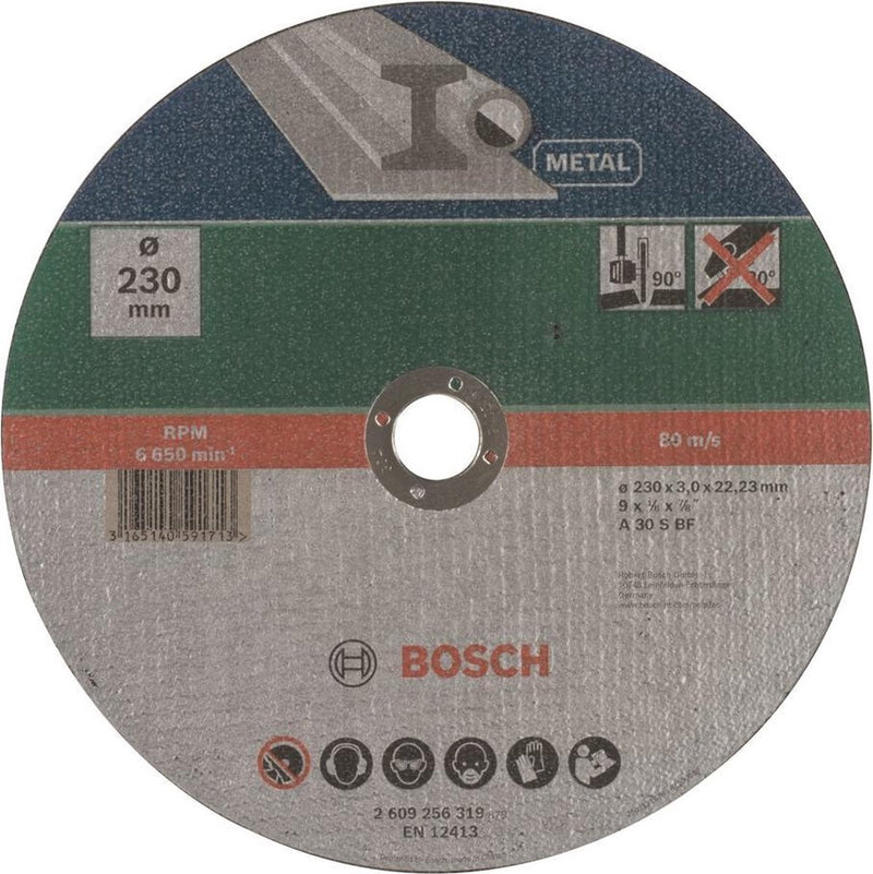 Disco abrasivo Bosch - per metallo - 230 x 3 mm - dritto