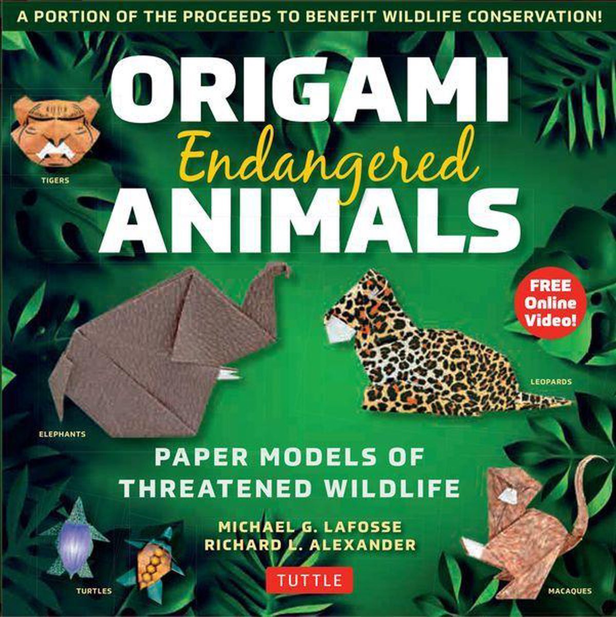 Libro electrónico de origami sobre animales en peligro de extinción.