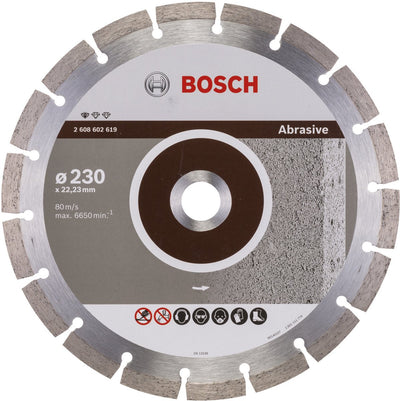 Bosch - disco da taglio diamantato standard per abrasivo 230 x 22,23 x 2,3 x 10 mm