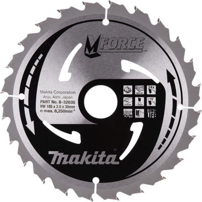 Accessori Makita lama per sega circolare | legno | mforza | 185x30x2,0 24t15g - b-32035
