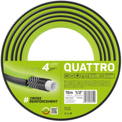 Cellfast quattro - tubo da giardino 1 2 Tubo da giardino intrecciato da 15 m a 4 strati