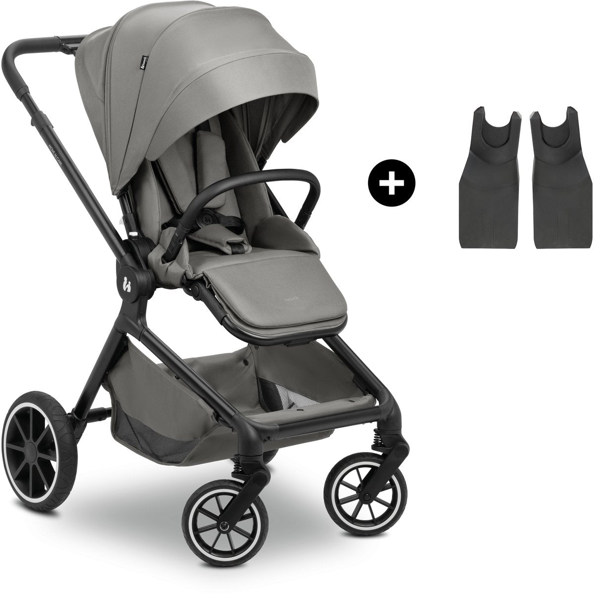Hauck move n care - cochecito multifuncional - incluye adaptador para la silla de auto de su bebé - gris oscuro