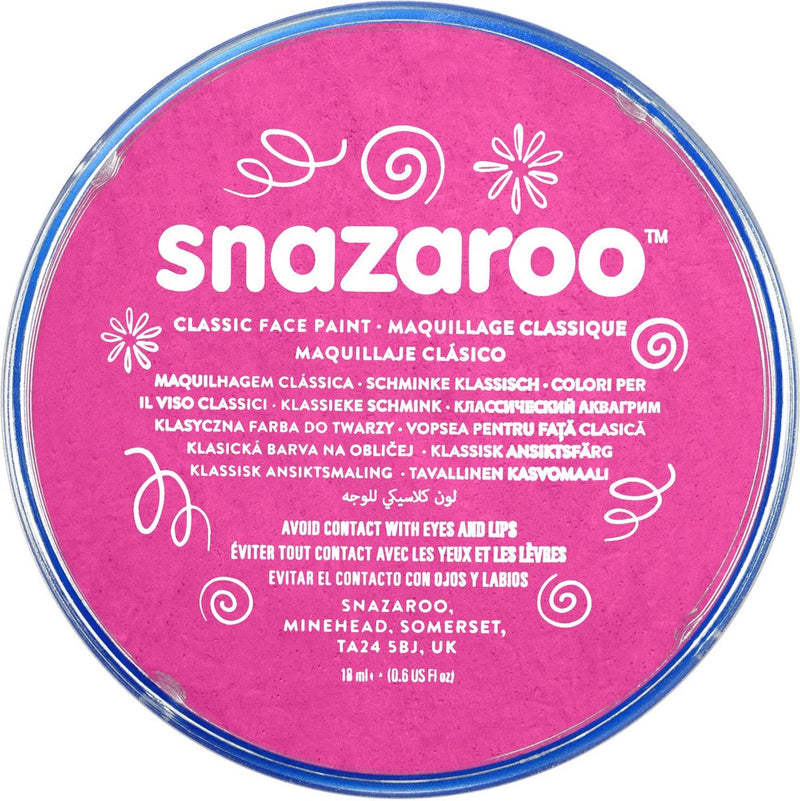 Snazaroo 1118058 - rosa - pittura per il viso acqua per bambini da 18 ml per bambini e adulti