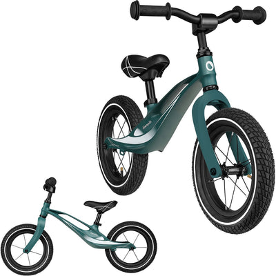 Bici senza pedali Lionelo Bart Air - telaio in magnesio - ultraleggera 3,8 kg - ruote 12" gonfiabili o EVA - sella manubrio regolabile - fino a 30 kg - da 2 anni - maniglie antiscivolo - limitatore manubrio - poggiapiedi - maniglia - certificata EN71 -