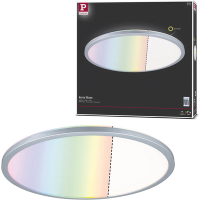 Paulmann LED panel atria shine backlight round 420 mm 20w 2200lm rgbw chrome matt dimmable