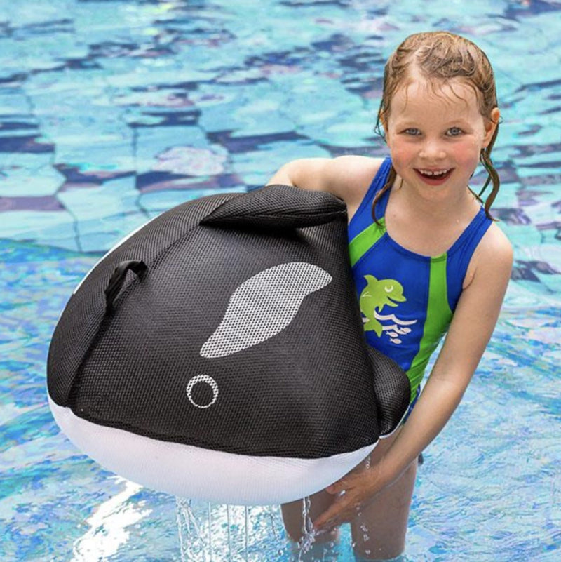 Beco-sealife® zwemdiertje fin - orka orca - zwart wit - zwemhulp