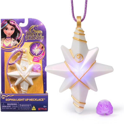 Collana e anello illuminata dell'Unicorn Academy