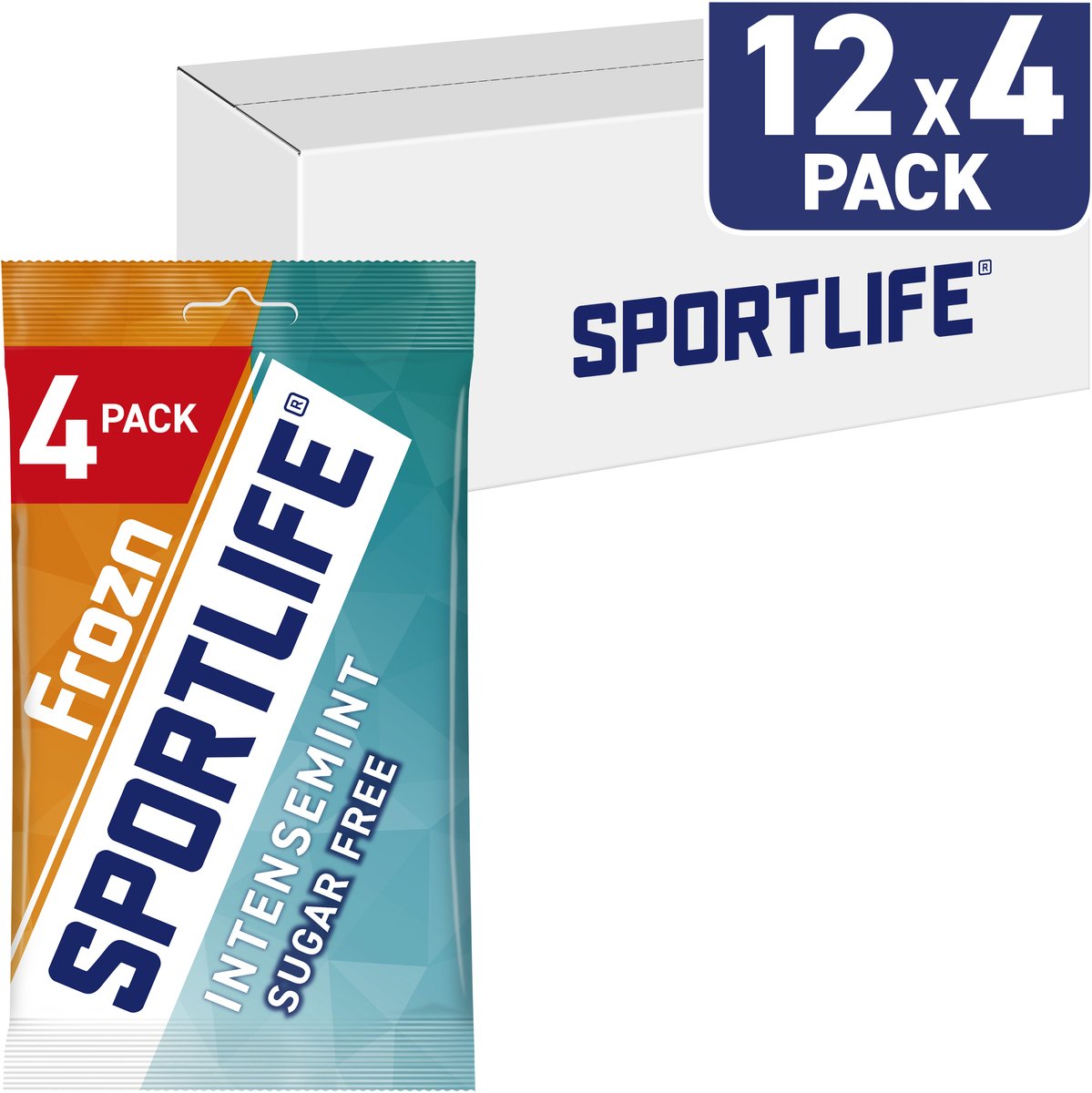 Sportlife chicle frozn intenso - chicle sin azúcar extremadamente fresco - 12x (4x18g)